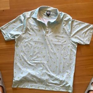 Foot joy light blue with drinks (margarita) athletic shirt